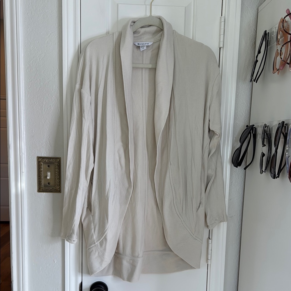 Athleta ribbed open stretch cardigan